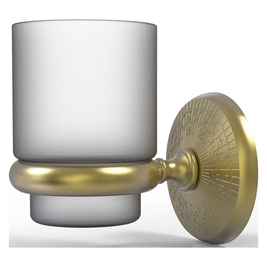 Allied Brass Monte Carlo MC-66 3.1" x 2.5" Satin Brass Solid Brass Wall-Mounted Tumbler Holder