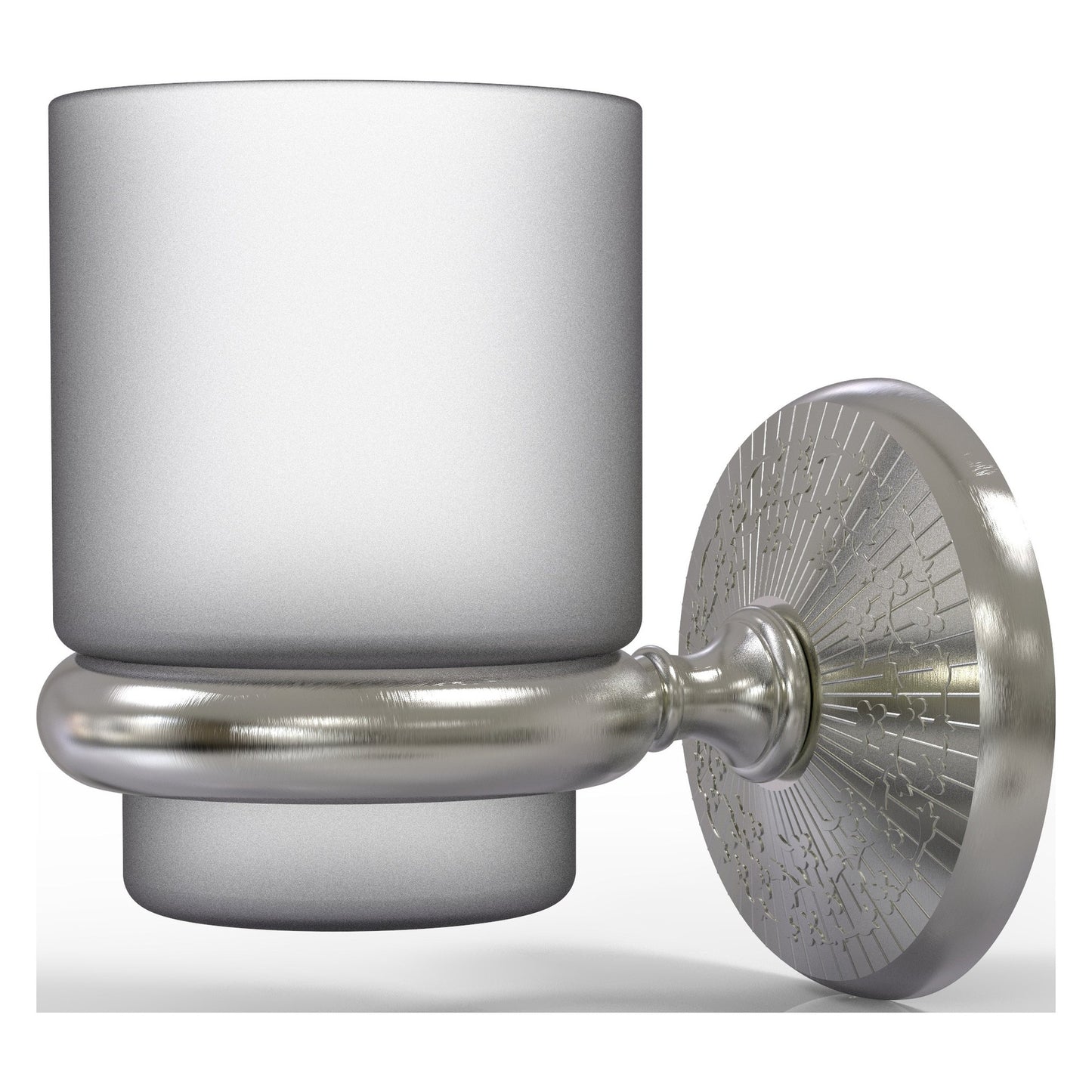 Allied Brass Monte Carlo MC-66 3.1" x 2.5" Satin Nickel Solid Brass Wall-Mounted Tumbler Holder