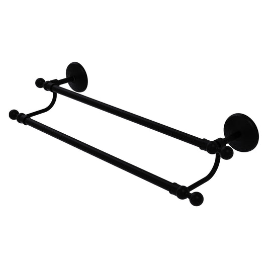 Allied Brass Monte Carlo MC-72/24 24" x 27" Matte Black Solid Brass Towel Bar