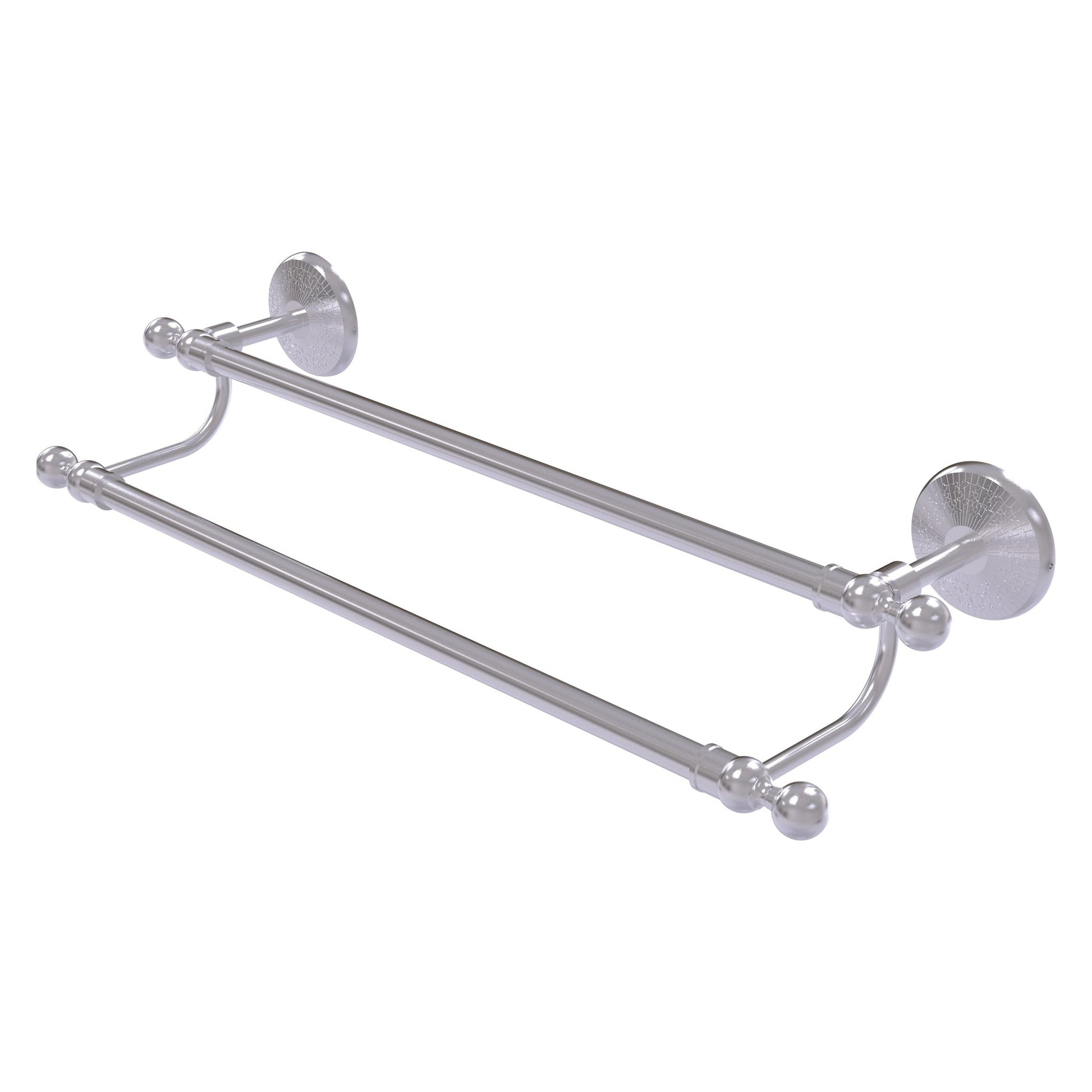 Allied Brass Monte Carlo MC-72/36 36" x 39" Satin Chrome Solid Brass Double Towel Bar