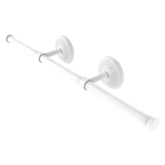 Allied Brass Monte Carlo MC-GT-3 21.4" x 3.6" Matte White Solid Brass Wall-Mounted Horizontal Guest Towel Holder