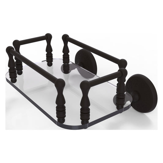 Allied Brass Monte Carlo MC-GT-6 10.25" x 8" Oil Rubbed Bronze Solid Brass Wall-Mounted Glass Guest Towel Tray