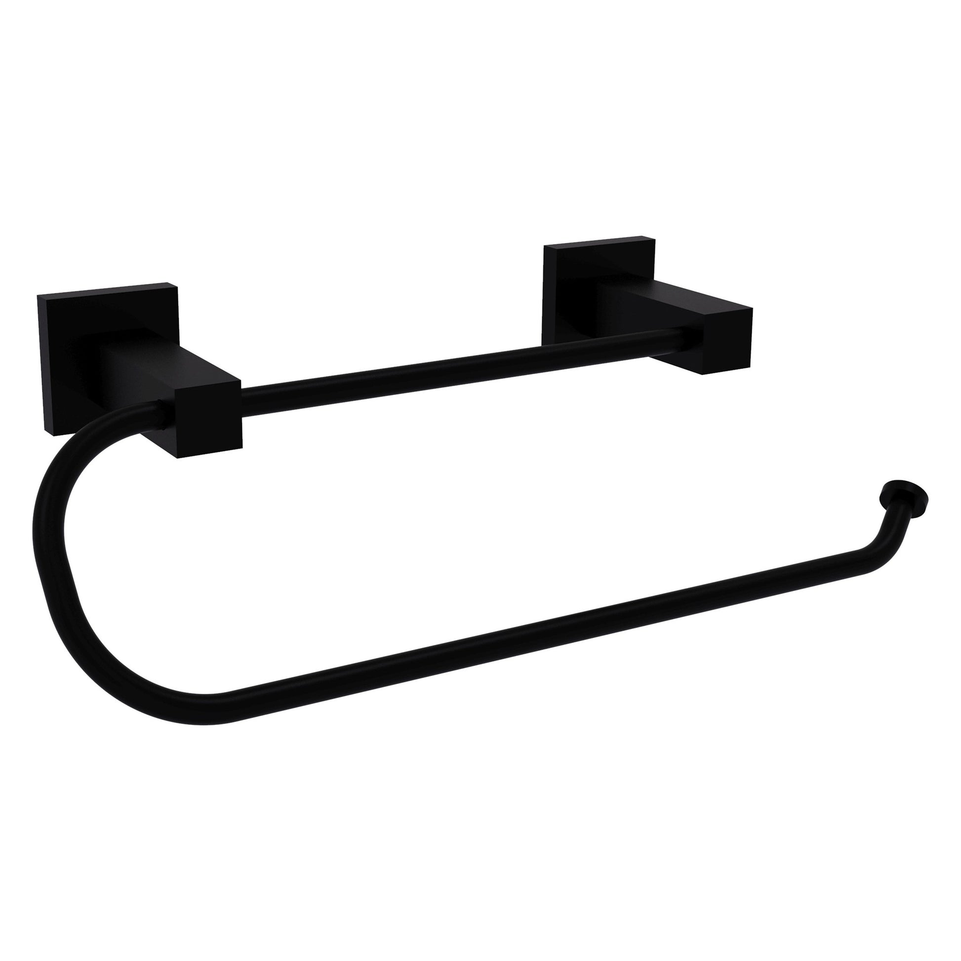 Allied Brass Montero 14.1" x 4.8" Matte Black Solid Brass Wall-Mounted Paper Towel Holder