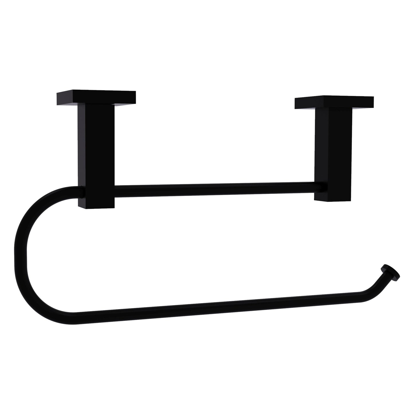 Allied Brass Montero 14.1" x 7.4" Matte Black Solid Brass Under Cabinet Paper Towel Holder