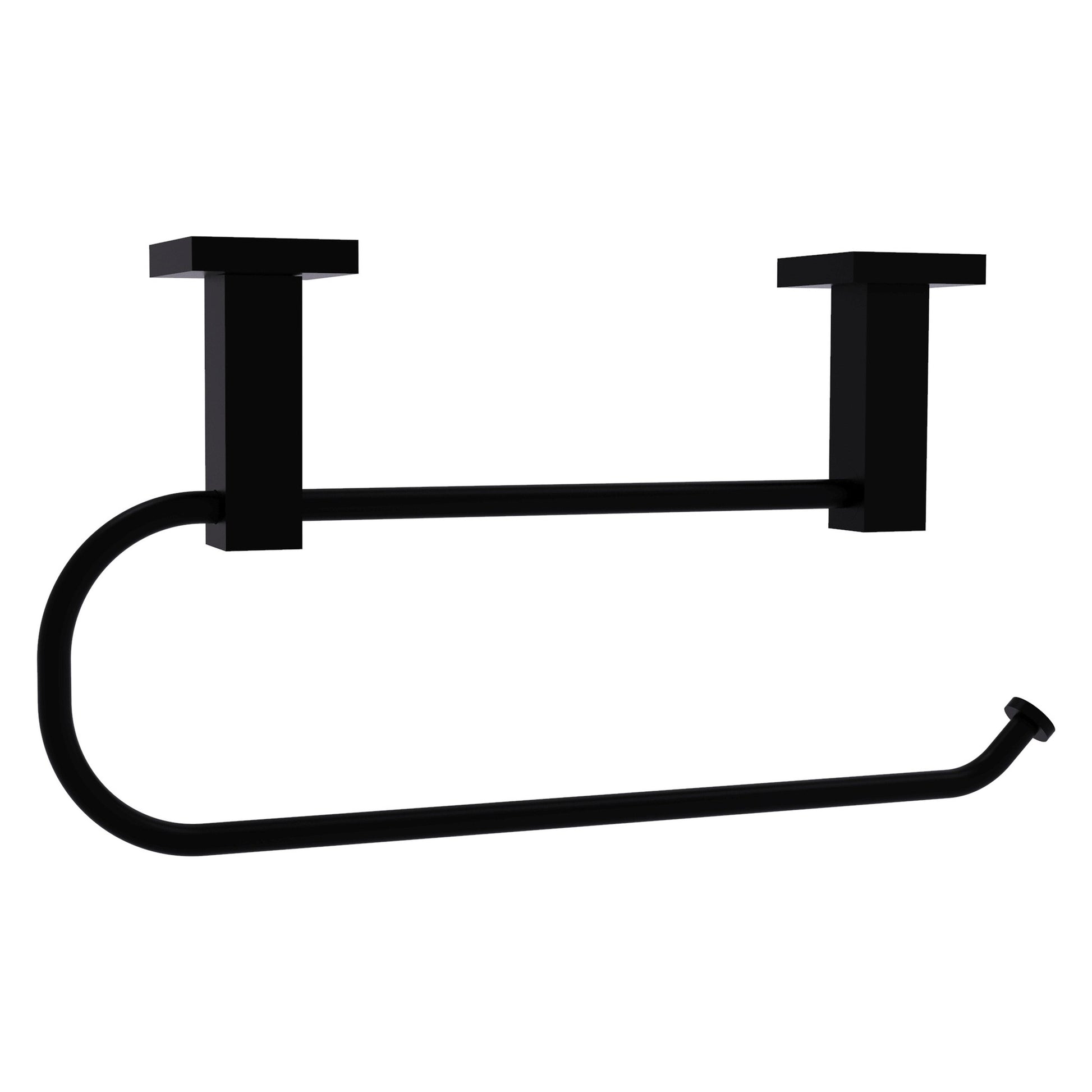 Allied Brass Montero 14.1" x 7.4" Matte Black Solid Brass Under Cabinet Paper Towel Holder