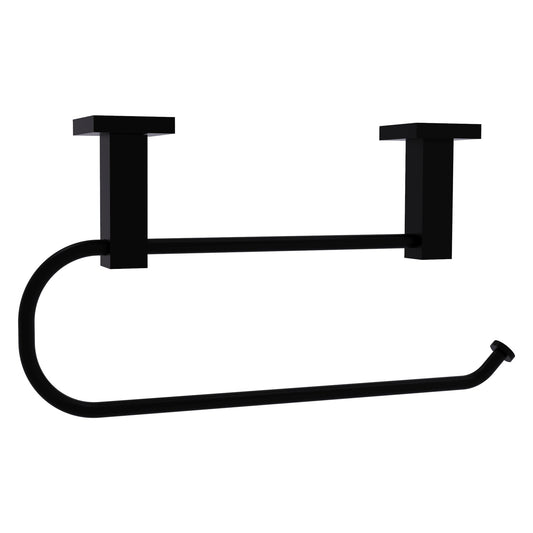 Allied Brass Montero 14.1" x 7.4" Matte Black Solid Brass Under Cabinet Paper Towel Holder