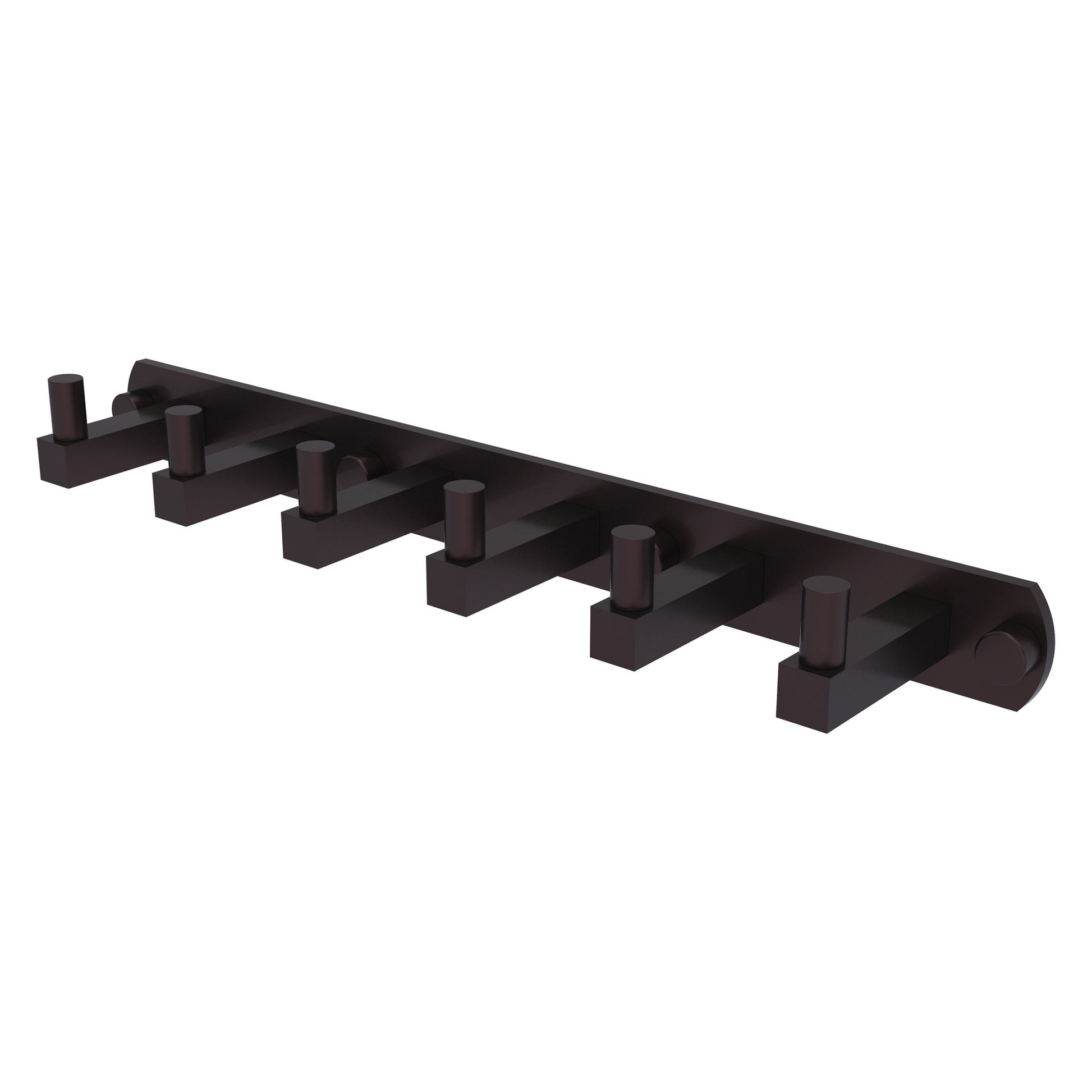 Allied Brass Montero 15.5" x 2.8" Antique Bronze Solid Brass 6-Position Tie and Belt Rack