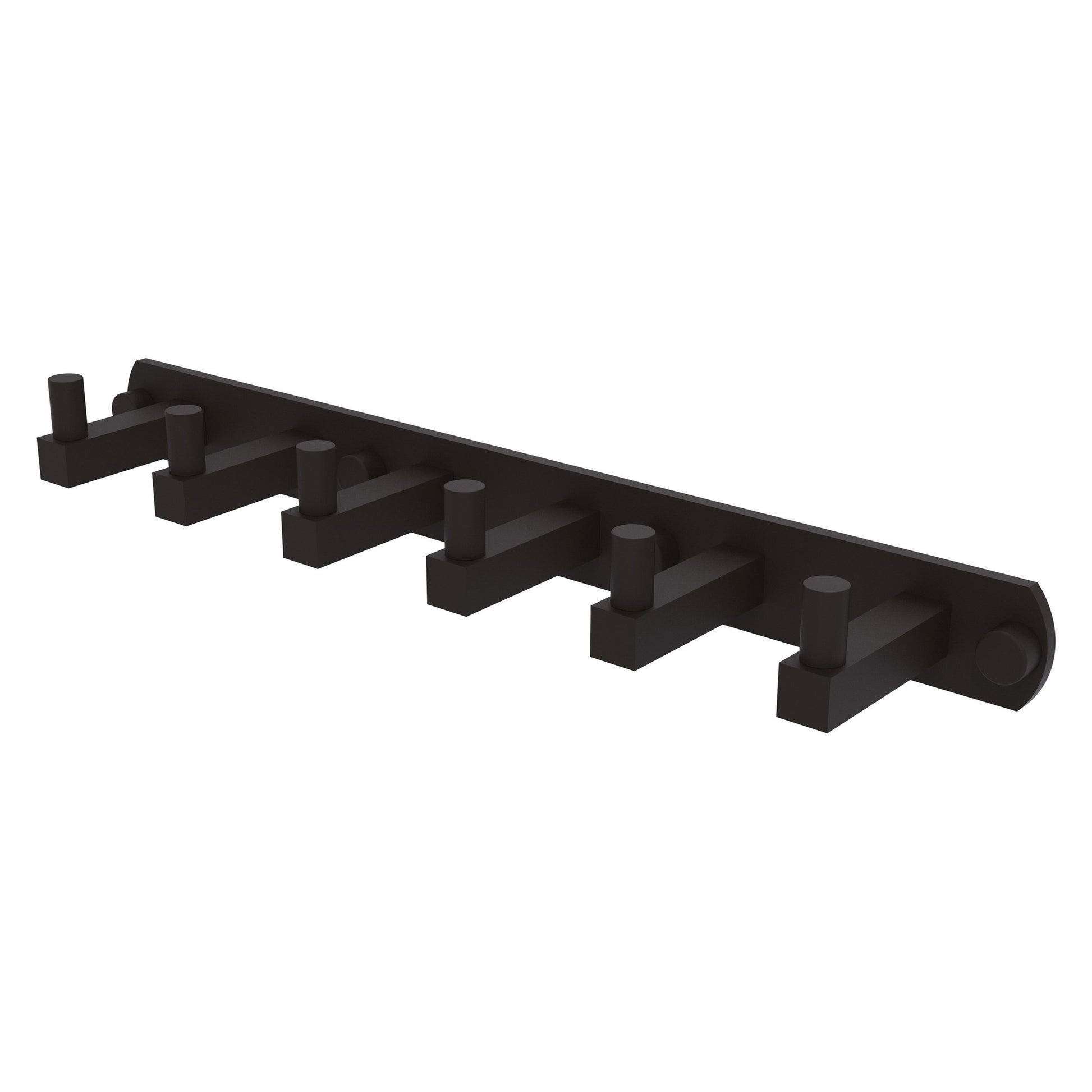 Allied Brass Montero 15.5" x 2.8" Oil Rubbed Bronze Solid Brass 6-Position Tie and Belt Rack
