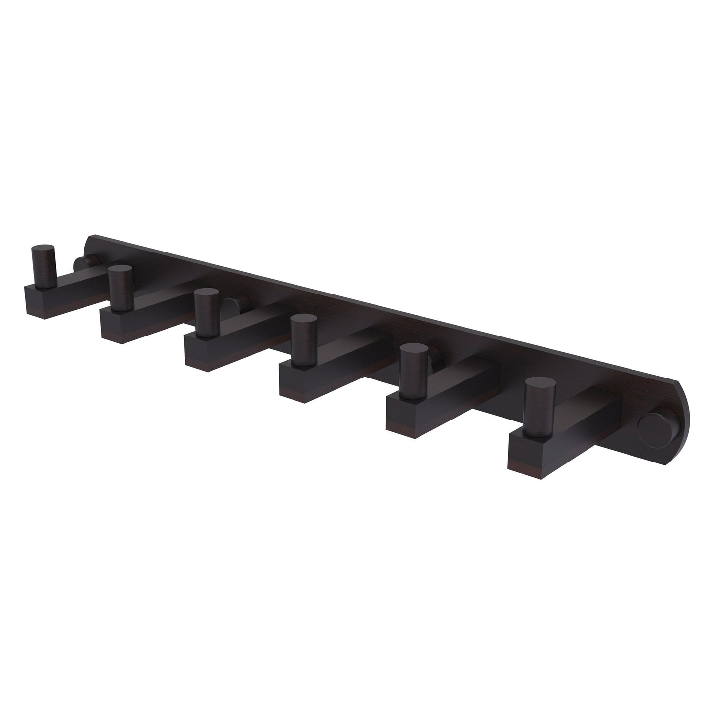 Allied Brass Montero 15.5" x 2.8" Venetian Bronze Solid Brass 6-Position Tie and Belt Rack