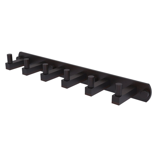 Allied Brass Montero 15.5" x 2.8" Venetian Bronze Solid Brass 6-Position Tie and Belt Rack