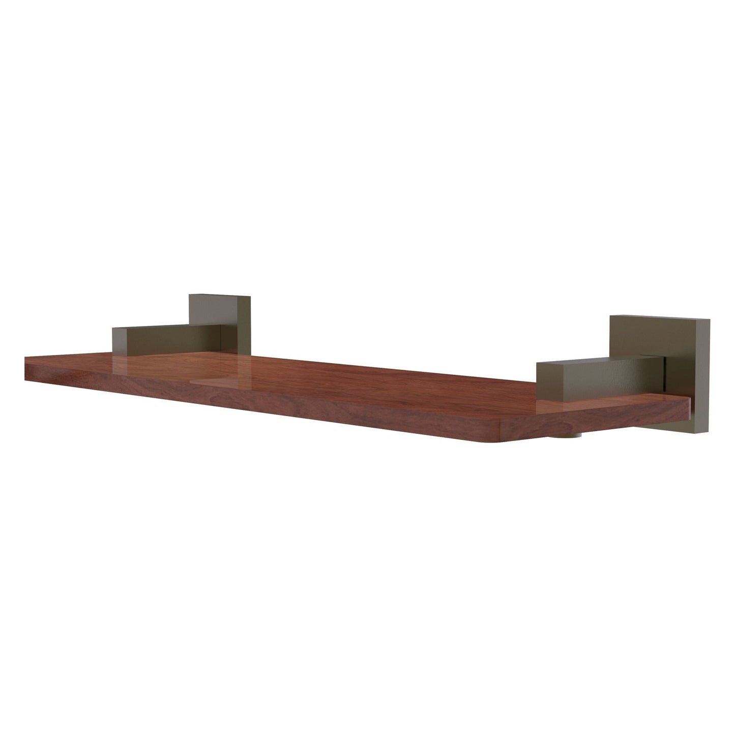 Allied Brass Montero 16" x 5" Antique Brass Solid Brass Solid IPE Ironwood Shelf