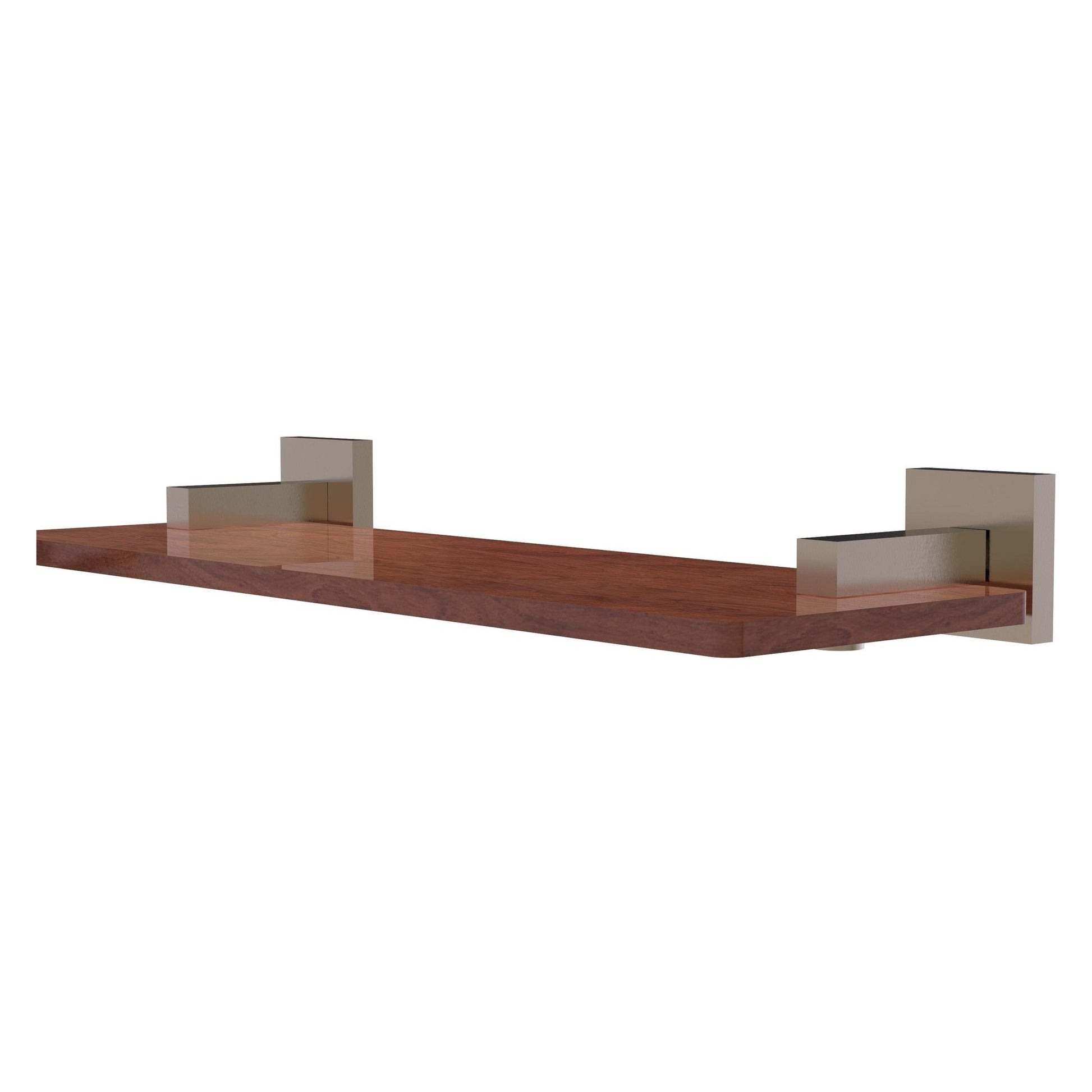 Allied Brass Montero 16" x 5" Antique Pewter Solid Brass Solid IPE Ironwood Shelf