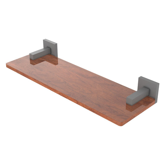 Allied Brass Montero 16" x 5" Matte Gray Solid Brass Solid IPE Ironwood Shelf