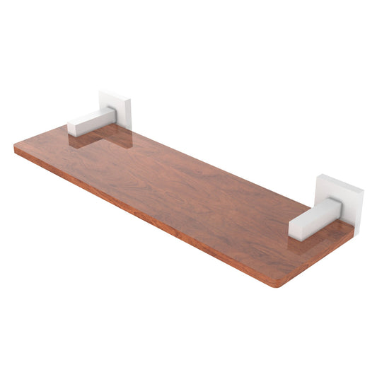Allied Brass Montero 16" x 5" Matte White Solid Brass Solid IPE Ironwood Shelf