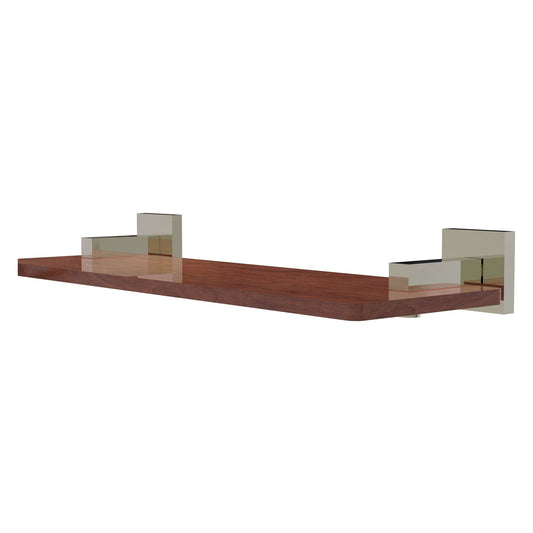 Allied Brass Montero 16" x 5" Polished Nickel Solid Brass Solid IPE Ironwood Shelf
