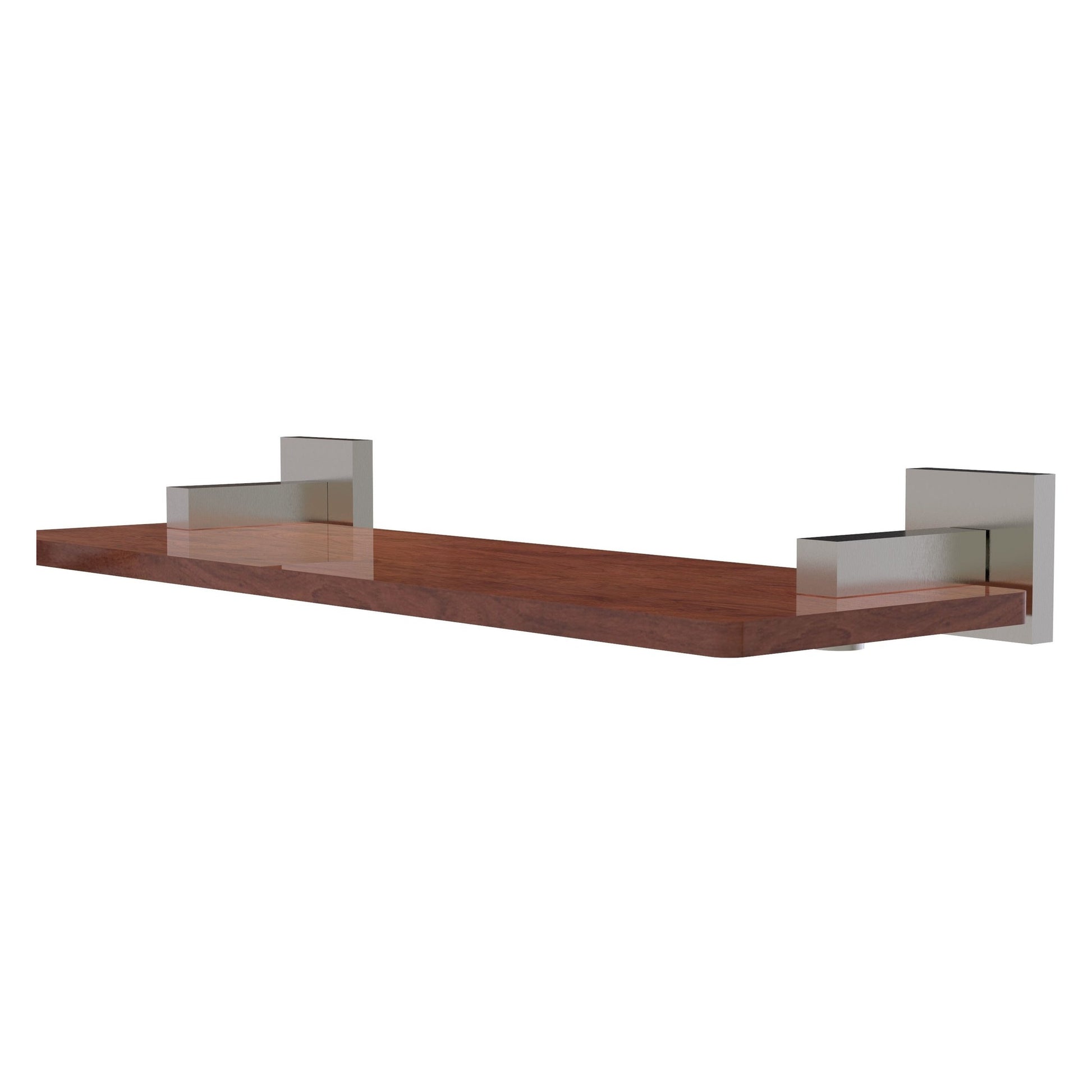 Allied Brass Montero 16" x 5" Satin Nickel Solid Brass Solid IPE Ironwood Shelf