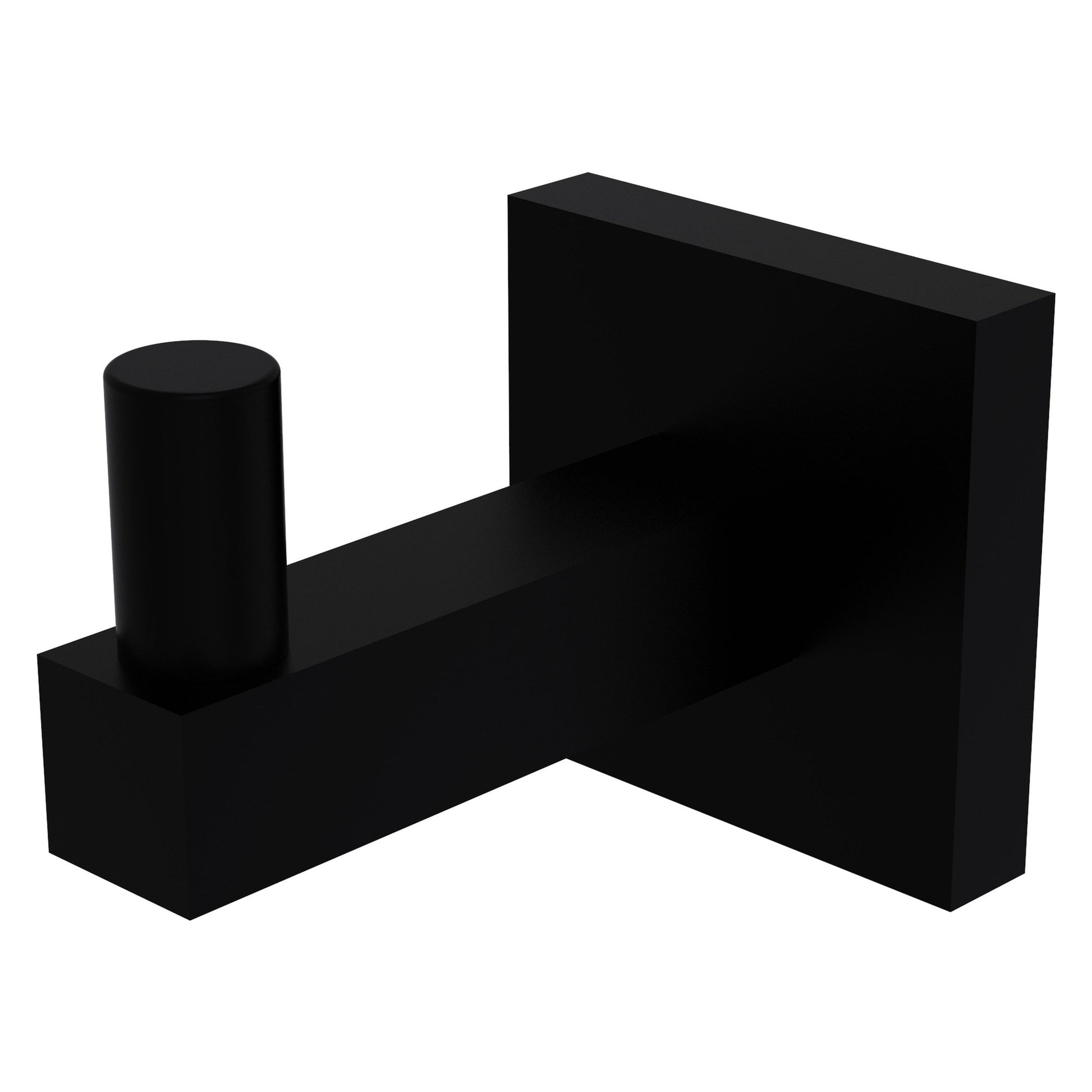 Allied Brass Montero 2" x 3" Matte Black Solid Brass Robe Hook