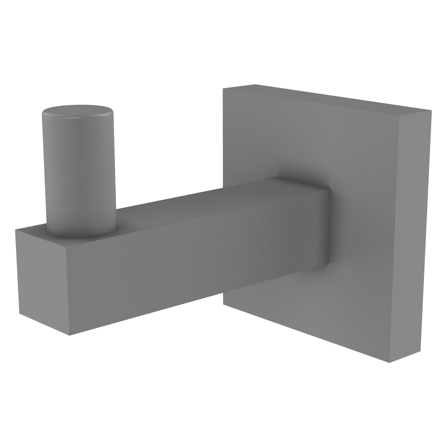 Allied Brass Montero 2" x 3" Matte Gray Solid Brass Robe Hook