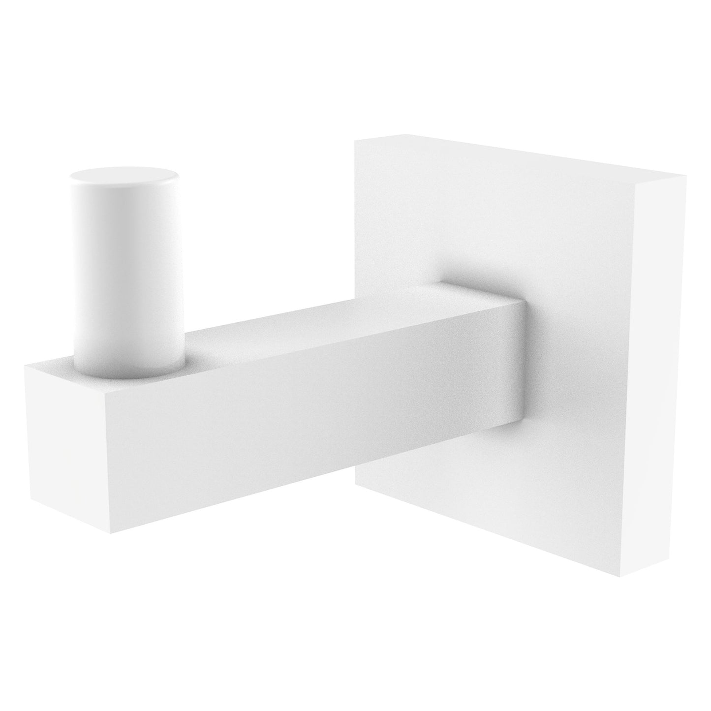 Allied Brass Montero 2" x 3" Matte White Solid Brass Robe Hook