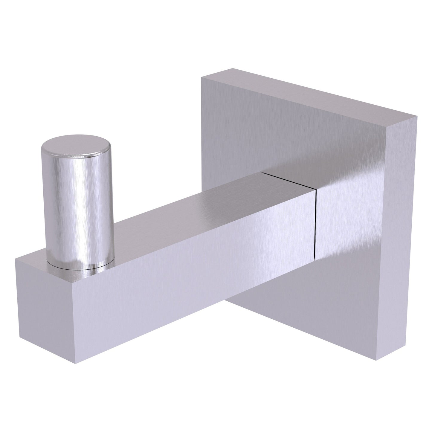 Allied Brass Montero 2" x 3" Satin Chrome Solid Brass Robe Hook