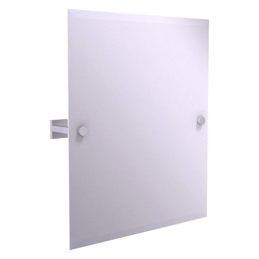 Allied Brass Montero 21" x 3.7" Satin Chrome Solid Brass Contemporary Frameless Rectangular Tilt Mirror With Beveled Edge