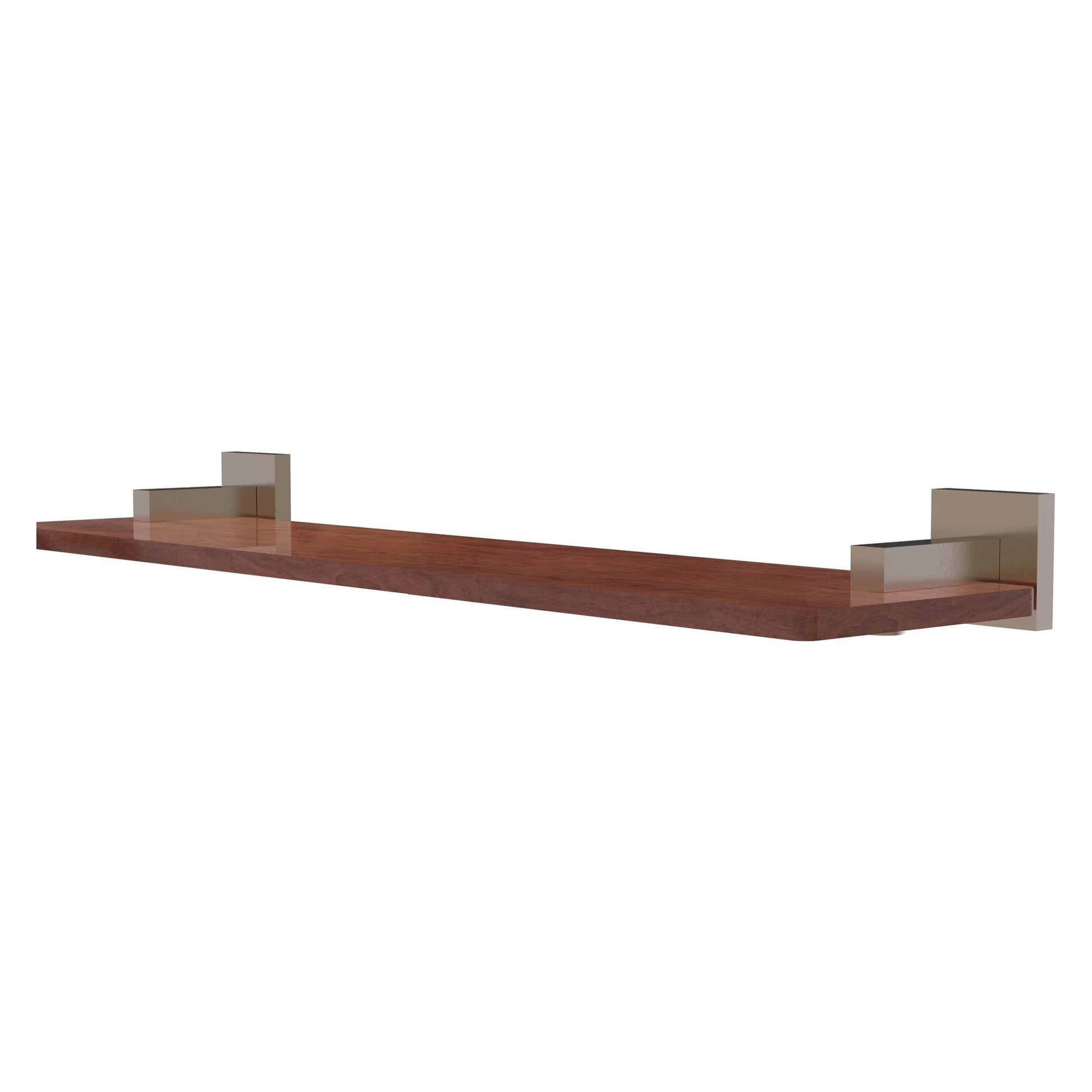 Allied Brass Montero 22" x 5" Antique Pewter Solid Brass Solid IPE Ironwood Shelf