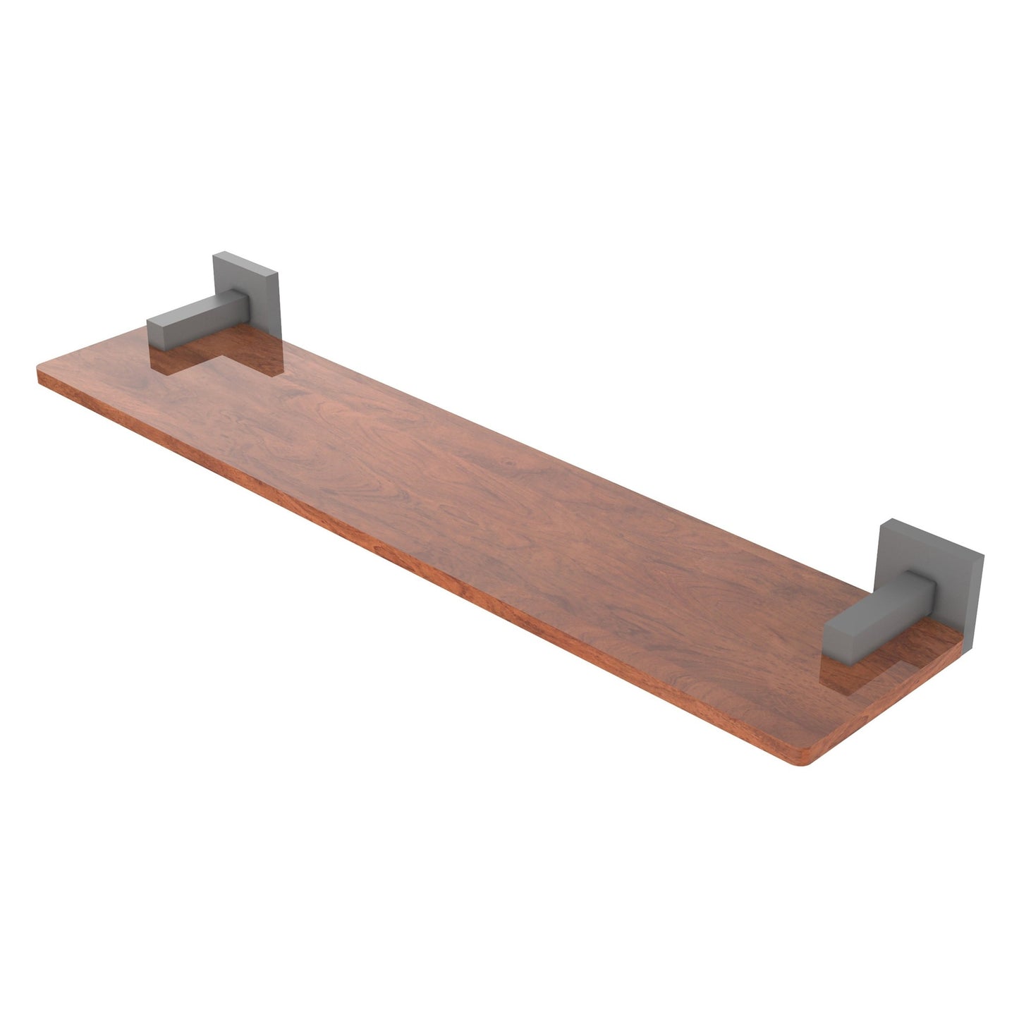 Allied Brass Montero 22" x 5" Matte Gray Solid Brass Solid IPE Ironwood Shelf