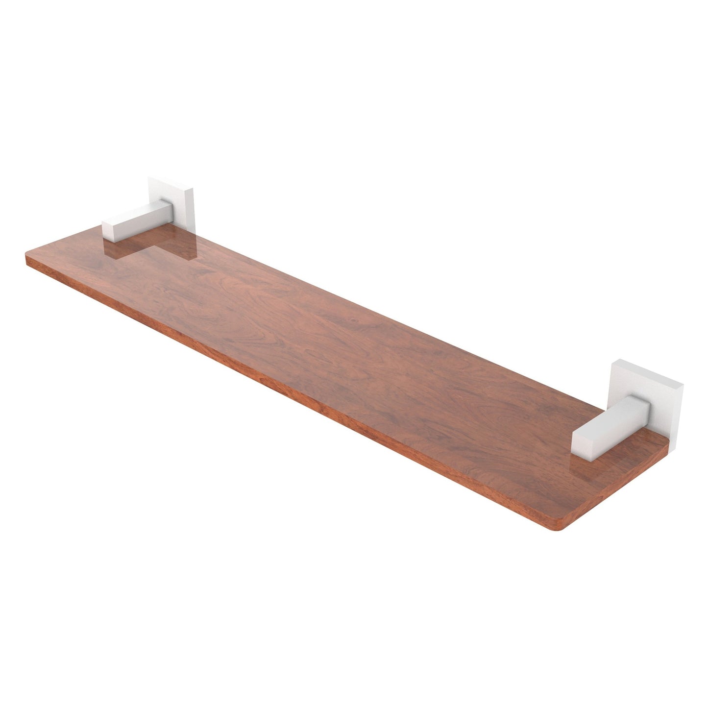 Allied Brass Montero 22" x 5" Matte White Solid Brass Solid IPE Ironwood Shelf
