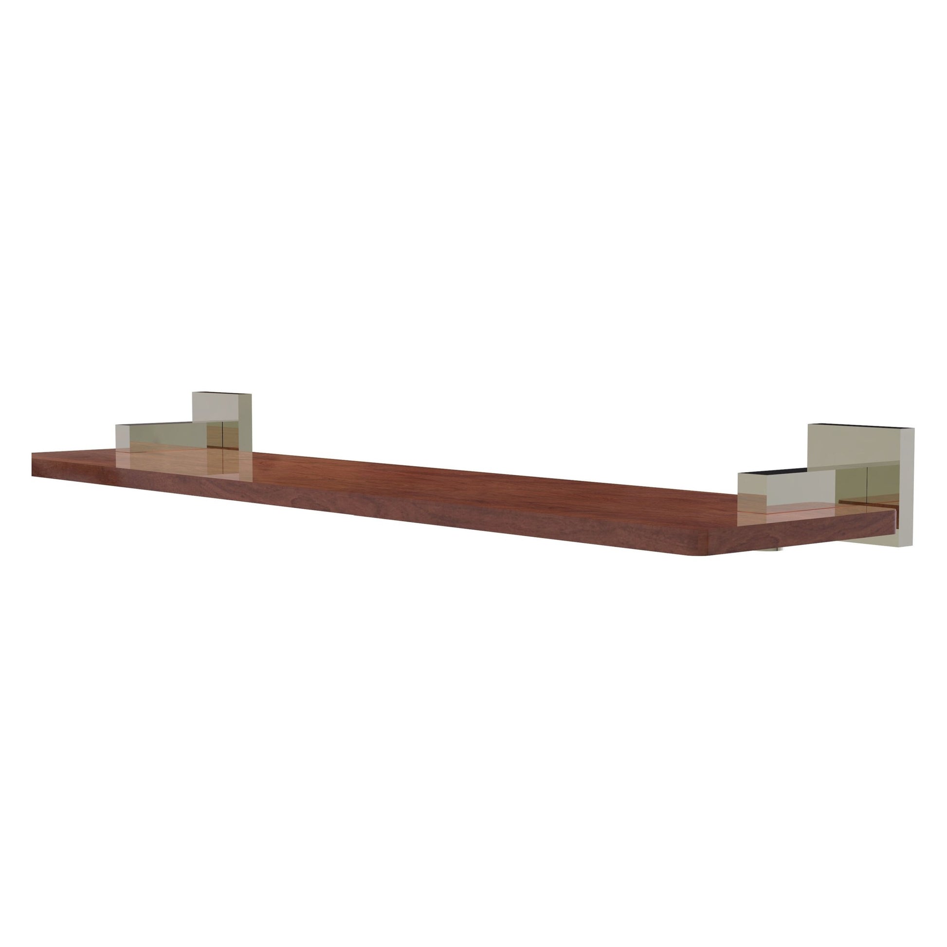 Allied Brass Montero 22" x 5" Polished Nickel Solid Brass Solid IPE Ironwood Shelf