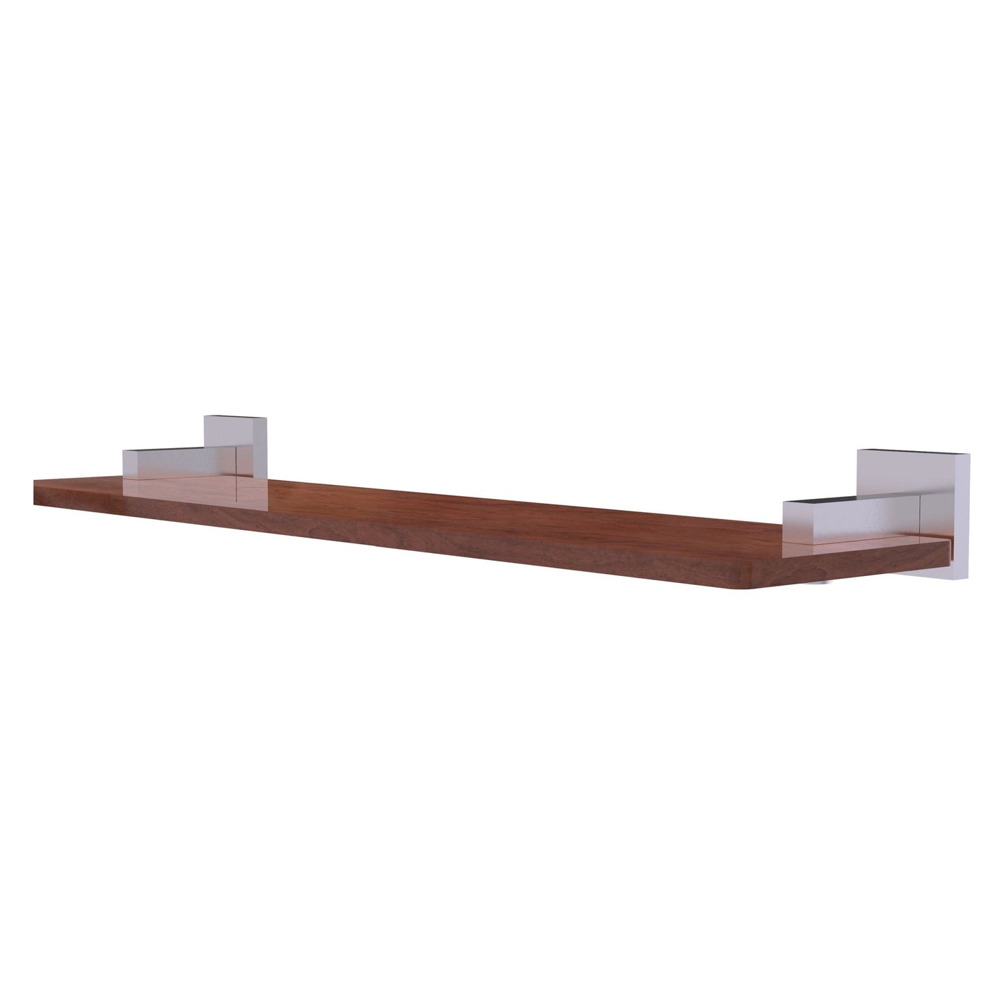 Allied Brass Montero 22" x 5" Satin Chrome Solid Brass Solid IPE Ironwood Shelf
