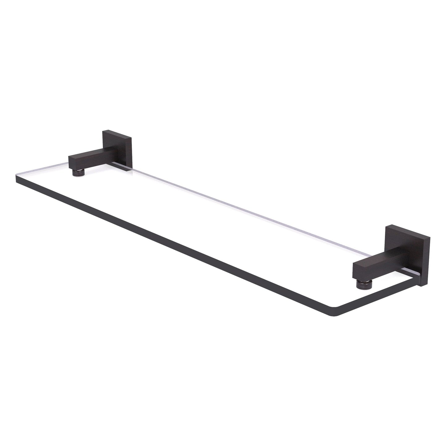 Allied Brass Montero 22" x 5.7" Venetian Bronze Solid Brass Glass Vanity Shelf With Beveled Edges