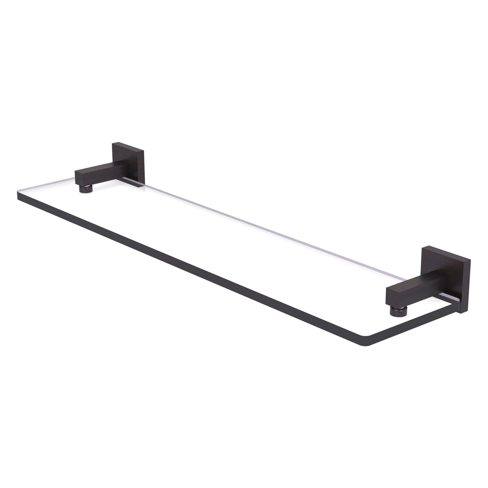 Allied Brass Montero 22" x 5.7" Venetian Bronze Solid Brass Glass Vanity Shelf With Beveled Edges