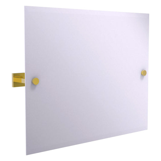 Allied Brass Montero 26" x 3.7" Polished Brass Solid Brass Contemporary Frameless Landscape Rectangular Tilt Mirror With Beveled Edge