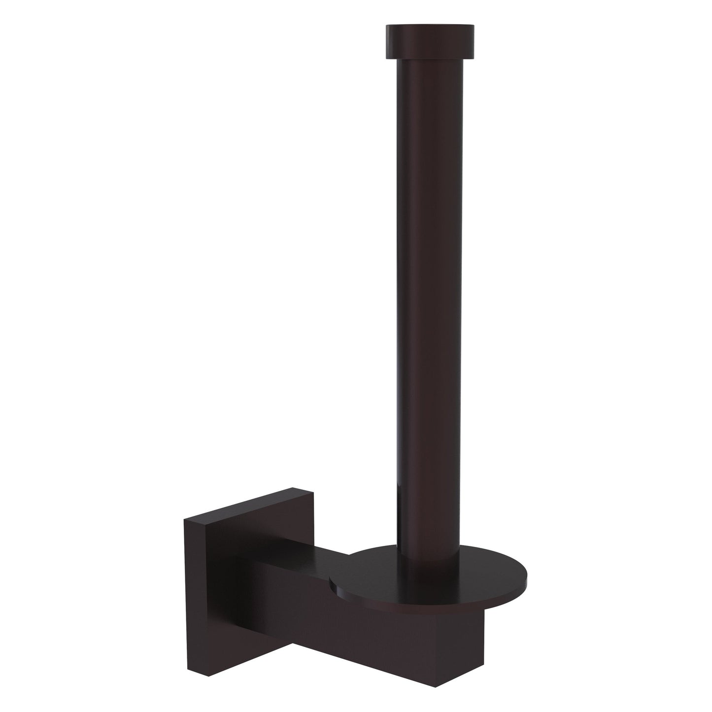 Allied Brass Montero 2.4" x 4.3" Antique Bronze Solid Brass Upright Toilet Tissue Holder and Reserve Roll Holder