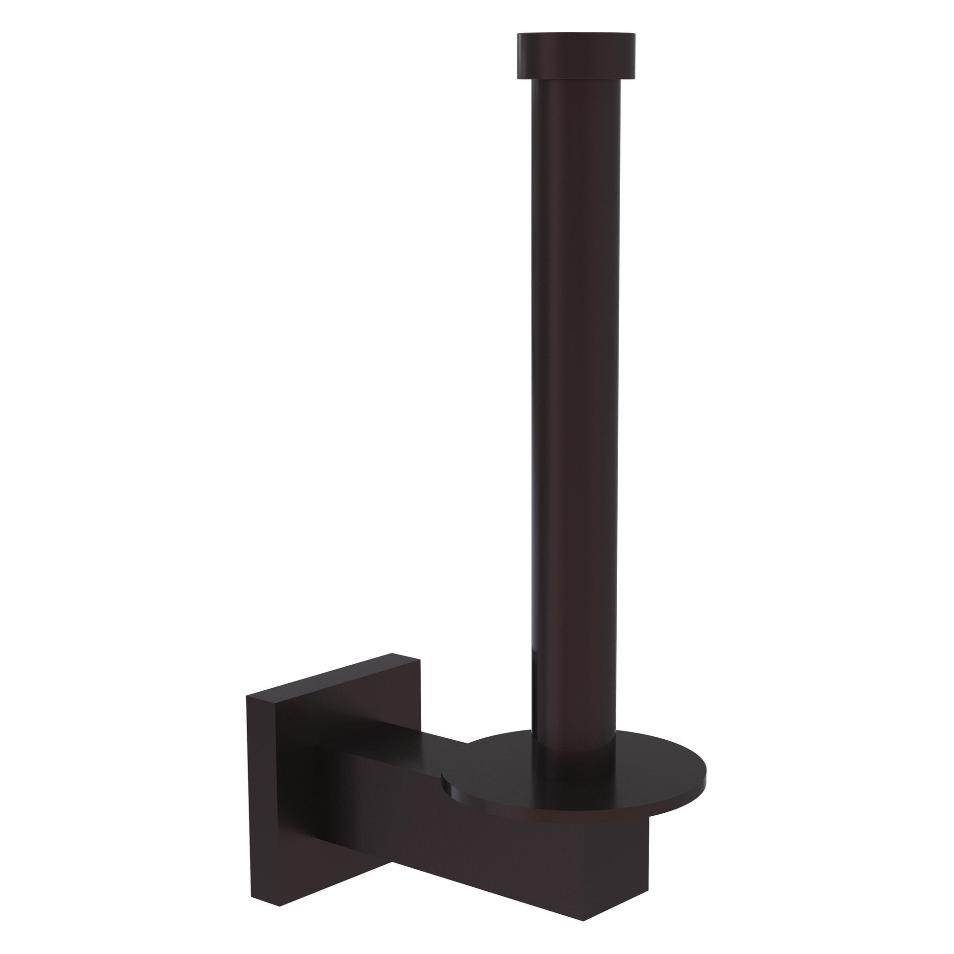 Allied Brass Montero 2.4" x 4.3" Antique Bronze Solid Brass Upright Toilet Tissue Holder and Reserve Roll Holder