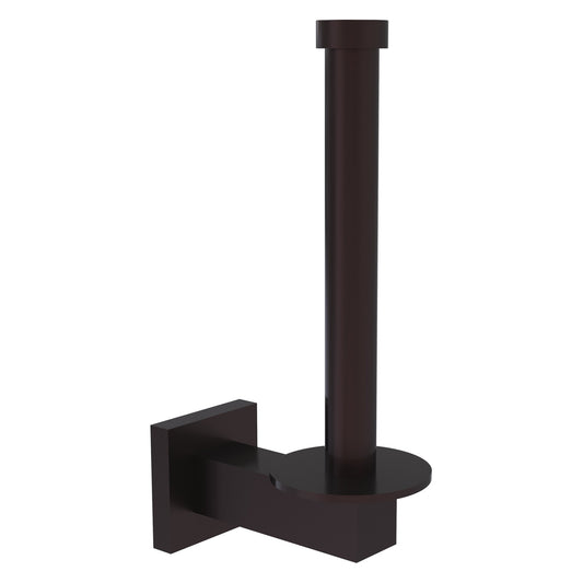 Allied Brass Montero 2.4" x 4.3" Antique Bronze Solid Brass Upright Toilet Tissue Holder and Reserve Roll Holder