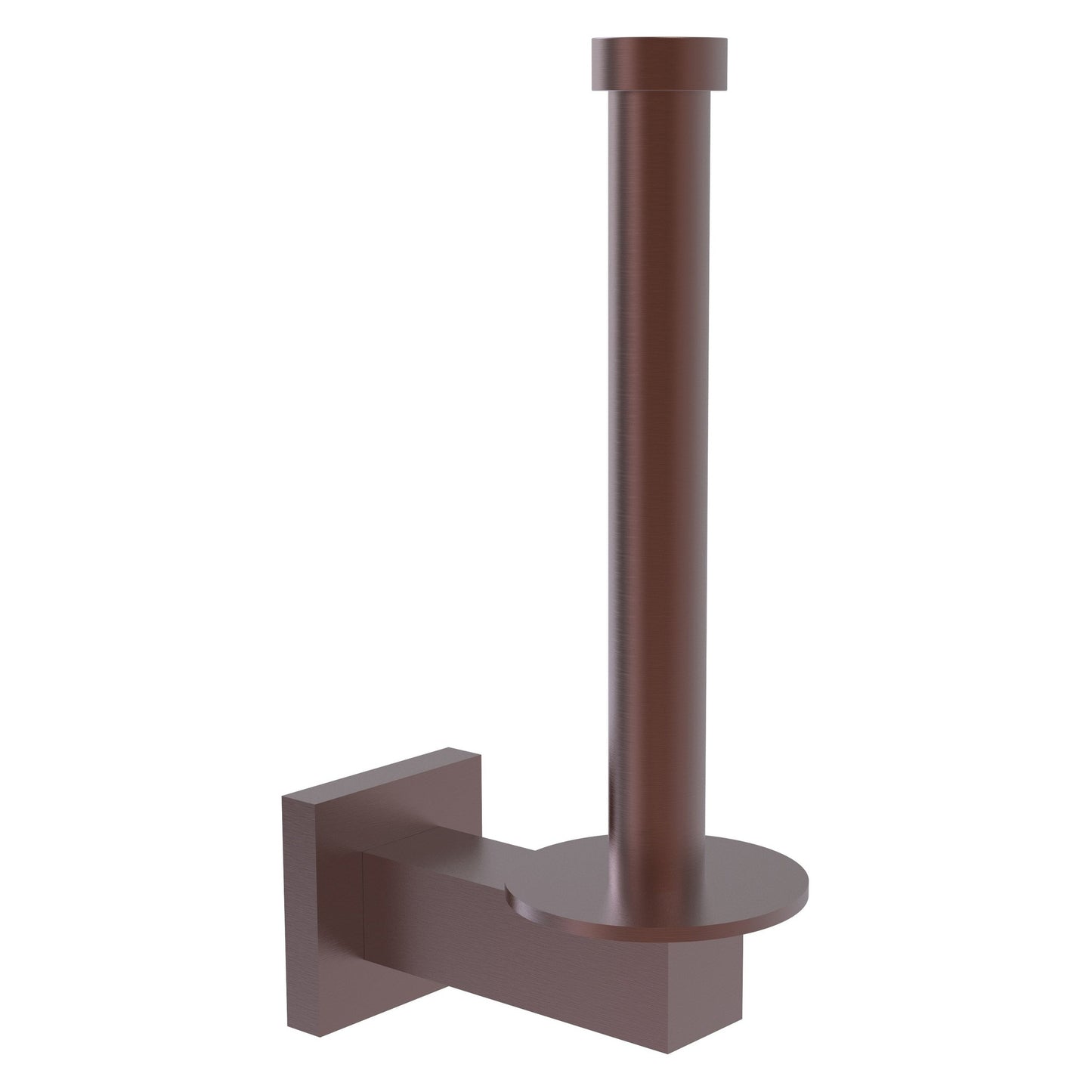 Allied Brass Montero 2.4" x 4.3" Antique Copper Solid Brass Upright Toilet Tissue Holder and Reserve Roll Holder