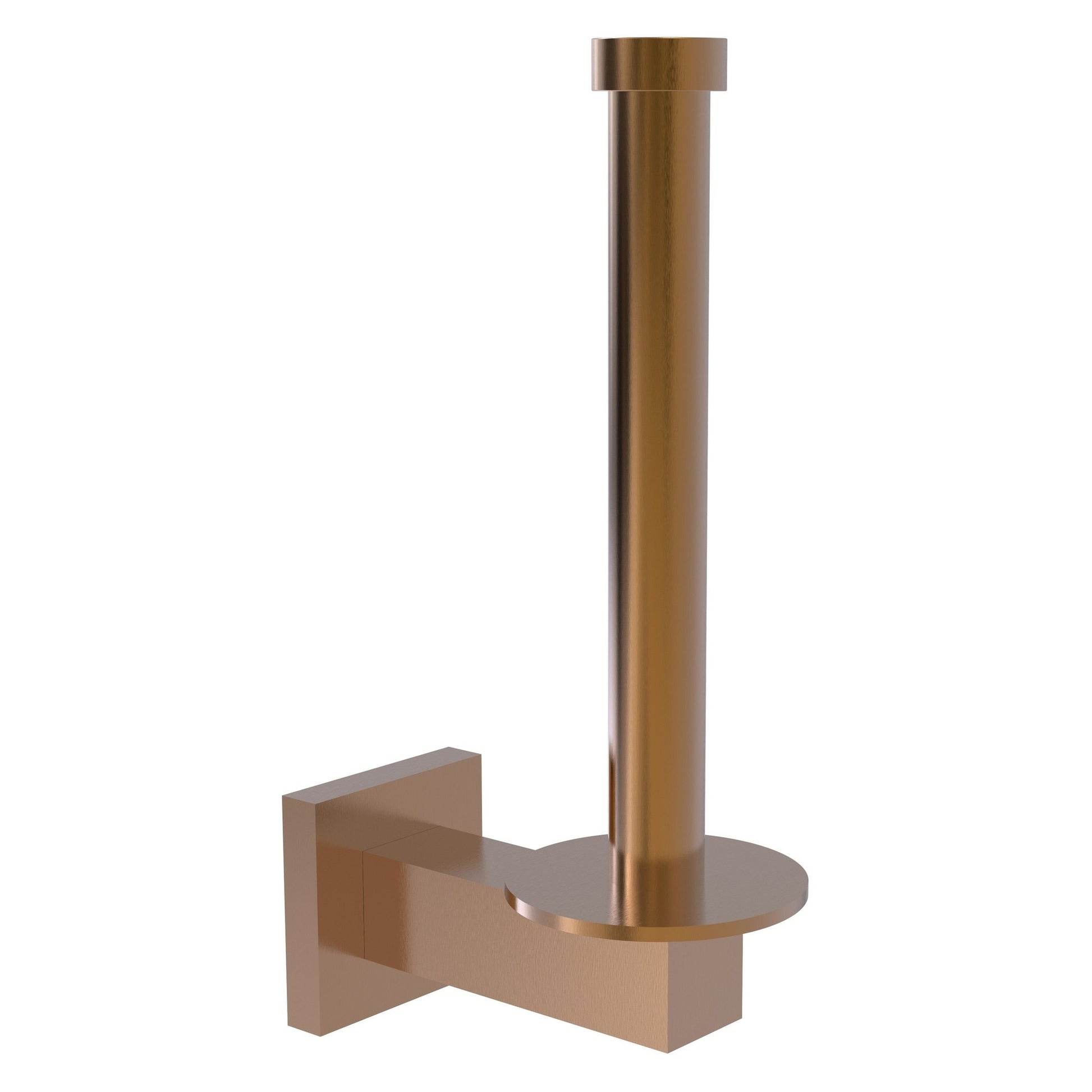 Allied Brass Montero 2.4" x 4.3" Brushed Bronze Solid Brass Upright Toilet Tissue Holder and Reserve Roll Holder
