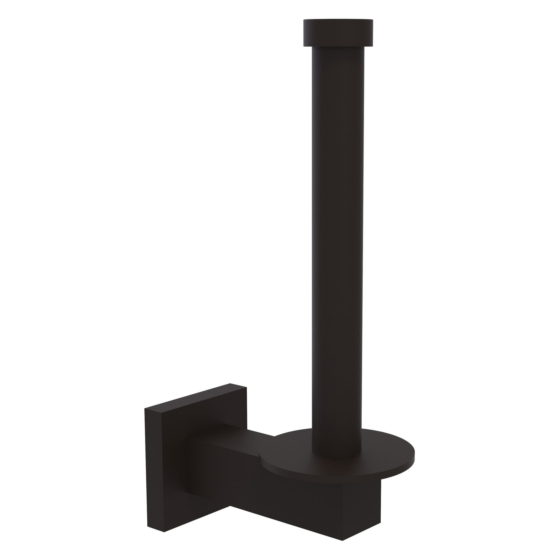 Allied Brass Montero 2.4" x 4.3" Oil Rubbed Bronze Solid Brass Upright Toilet Tissue Holder and Reserve Roll Holder