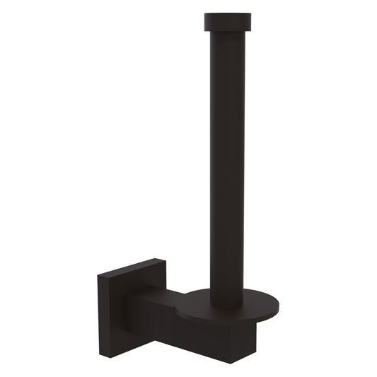 Allied Brass Montero 2.4" x 4.3" Oil Rubbed Bronze Solid Brass Upright Toilet Tissue Holder and Reserve Roll Holder
