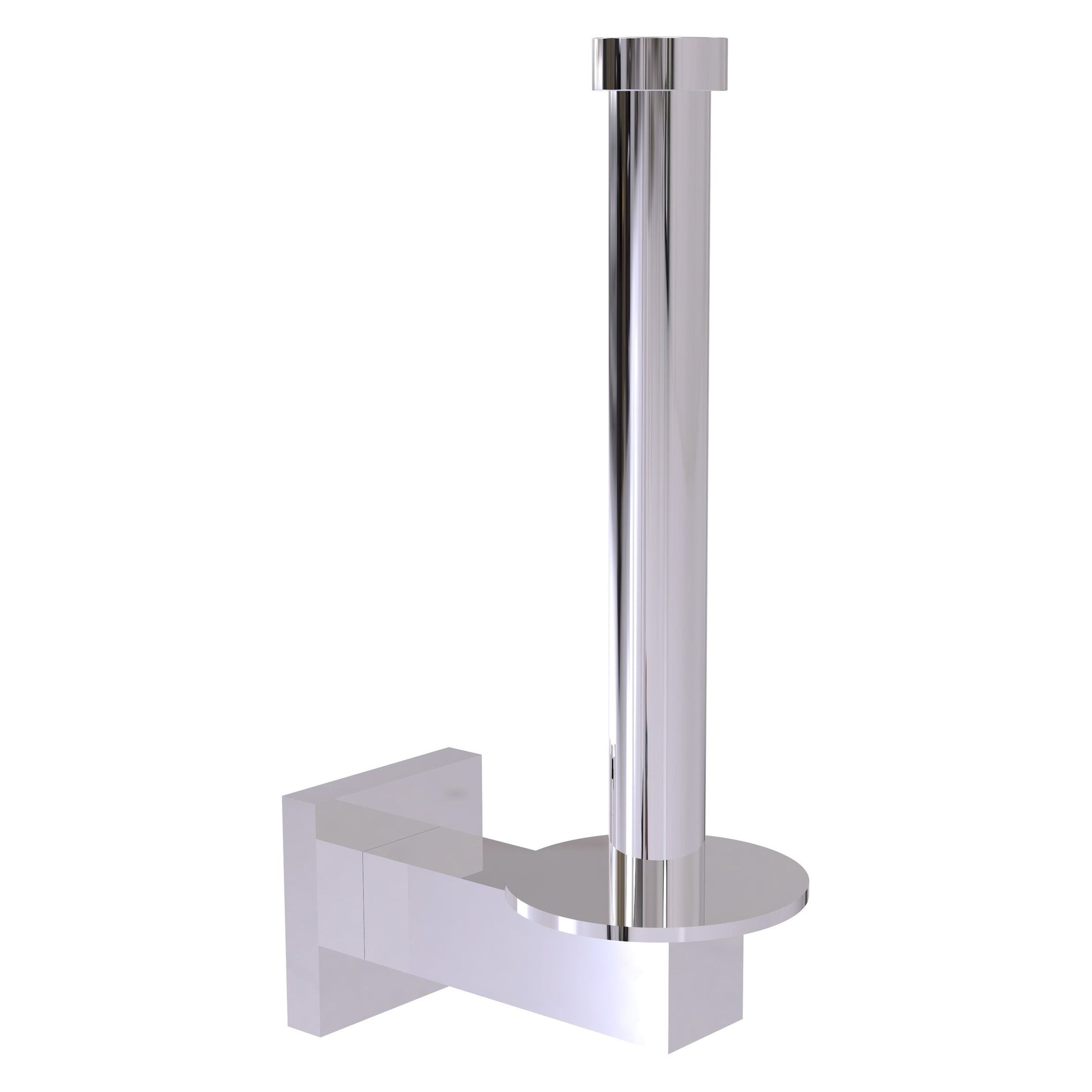 Allied Brass Montero 2.4" x 4.3" Polished Chrome Solid Brass Upright Toilet Tissue Holder and Reserve Roll Holder