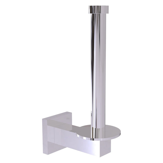 Allied Brass Montero 2.4" x 4.3" Polished Chrome Solid Brass Upright Toilet Tissue Holder and Reserve Roll Holder