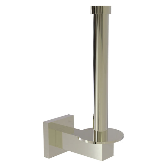 Allied Brass Montero 2.4" x 4.3" Polished Nickel Solid Brass Upright Toilet Tissue Holder and Reserve Roll Holder