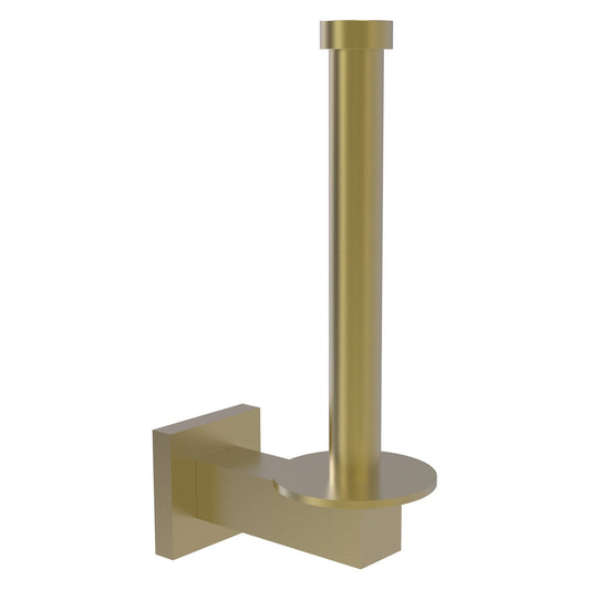 Allied Brass Montero 2.4" x 4.3" Satin Brass Solid Brass Upright Toilet Tissue Holder and Reserve Roll Holder