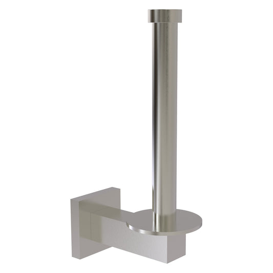 Allied Brass Montero 2.4" x 4.3" Satin Nickel Solid Brass Upright Toilet Tissue Holder and Reserve Roll Holder