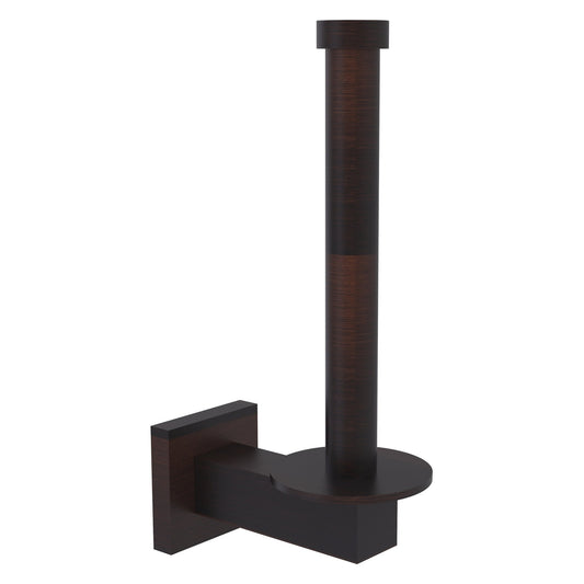 Allied Brass Montero 2.4" x 4.3" Venetian Bronze Solid Brass Upright Toilet Tissue Holder and Reserve Roll Holder