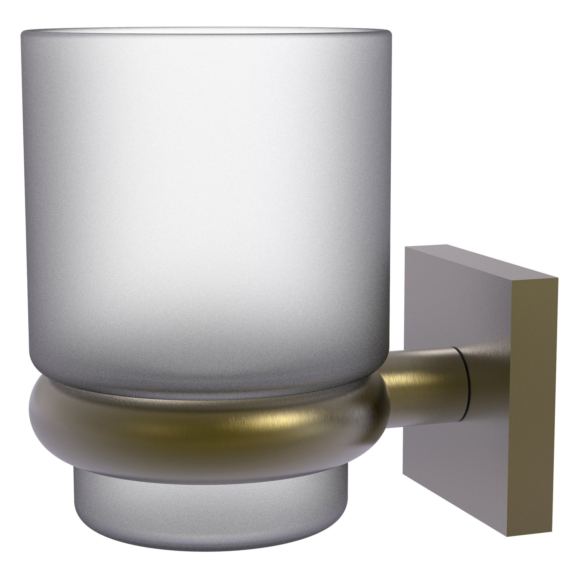 Allied Brass Montero 2.75" x 3.8" Antique Brass Solid Brass Wall-Mounted Tumbler Holder