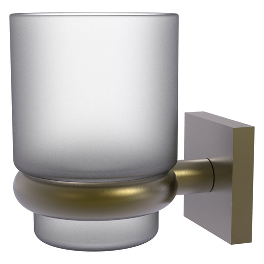 Allied Brass Montero 2.75" x 3.8" Antique Brass Solid Brass Wall-Mounted Tumbler Holder