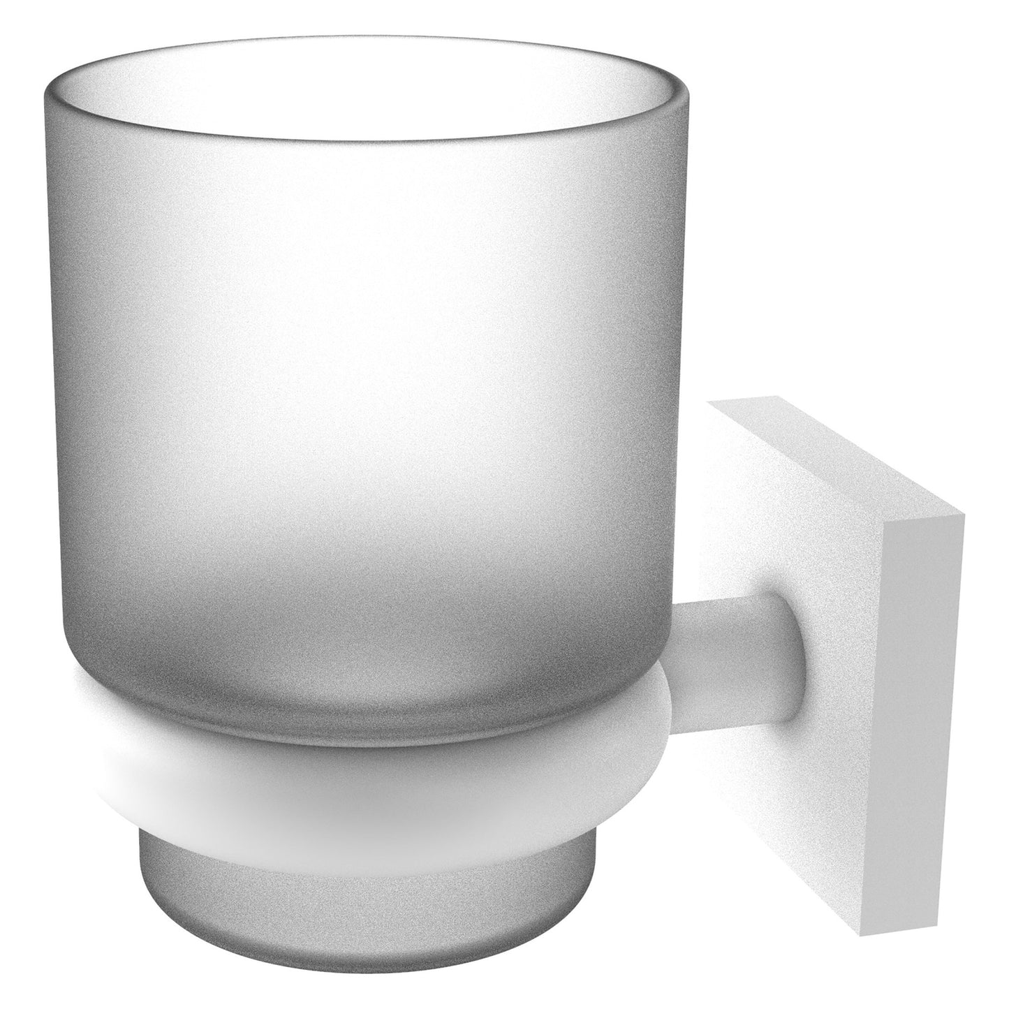 Allied Brass Montero 2.75" x 3.8" Matte White Solid Brass Wall-Mounted Tumbler Holder
