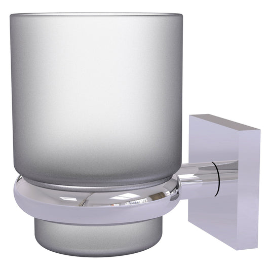 Allied Brass Montero 2.75" x 3.8" Polished Chrome Solid Brass Wall-Mounted Tumbler Holder